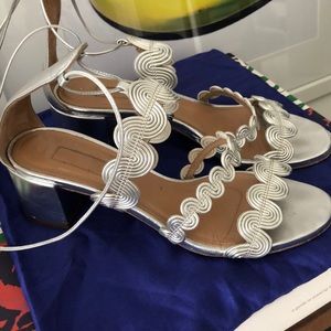 Aquazzura Silver Sandals